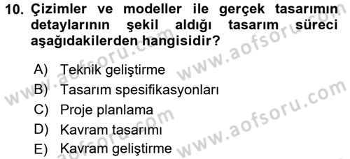 Girişimcilik ve İş Kurma Dersi 2018 - 2019 Yılı Yaz Okulu Sınav Soruları 10. Soru