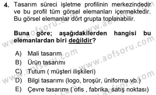 Girişimcilik ve İş Kurma Dersi 2019 - 2020 Yılı (Final) Dönem Sonu Sınav Soruları 4. Soru