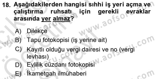 Girişimcilik ve İş Kurma Dersi 2021 - 2022 Yılı Yaz Okulu Sınav Soruları 18. Soru