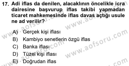Girişimcilik ve İş Kurma Dersi 2022 - 2023 Yılı Yaz Okulu Sınav Soruları 17. Soru