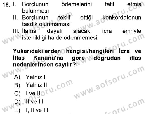Girişimcilik ve İş Kurma Dersi 2023 - 2024 Yılı (Final) Dönem Sonu Sınav Soruları 16. Soru