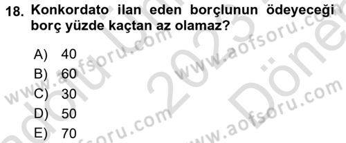 Girişimcilik ve İş Kurma Dersi 2023 - 2024 Yılı (Final) Dönem Sonu Sınav Soruları 18. Soru
