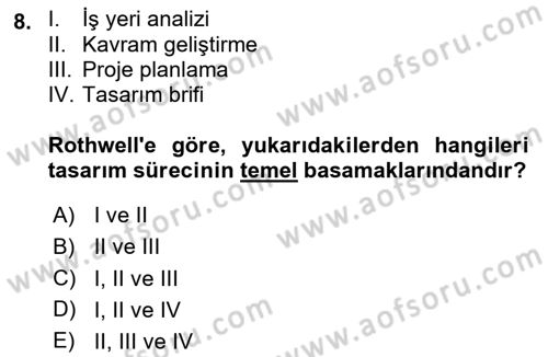 Girişimcilik ve İş Kurma Dersi 2023 - 2024 Yılı Yaz Okulu Sınavı 8. Soru