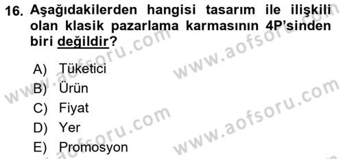 Girişimcilik ve İş Kurma Dersi 2024 - 2025 Yılı (Vize) Ara Sınav Soruları 16. Soru