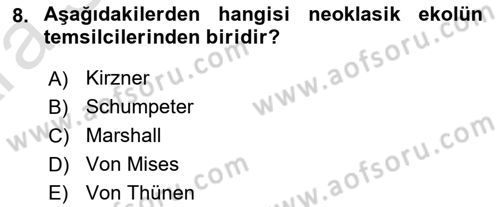 Girişimcilik ve İş Kurma Dersi Ara Sınavı Deneme Sınav Soruları 8. Soru