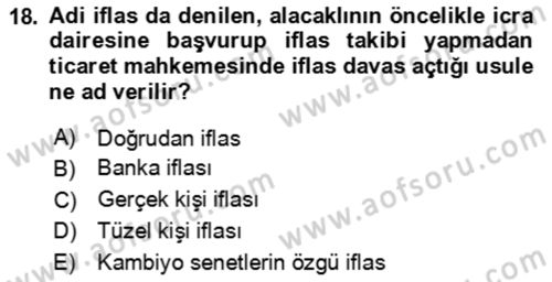 Girişimcilik ve İş Kurma Dersi 2024 - 2025 Yılı Yaz Okulu Sınav Soruları 18. Soru