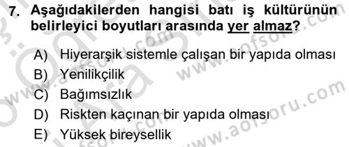 Girişimcilik ve İş Kurma Dersi 2025 - 2026 Yılı (Vize) Ara Sınav Soruları 7. Soru