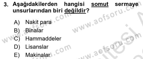 İşletme Yönetimi Dersi 2021 - 2022 Yılı Yaz Okulu Sınav Soruları 3. Soru