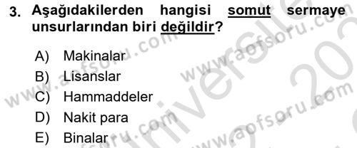 İşletme Yönetimi Dersi 2022 - 2023 Yılı Yaz Okulu Sınav Soruları 3. Soru