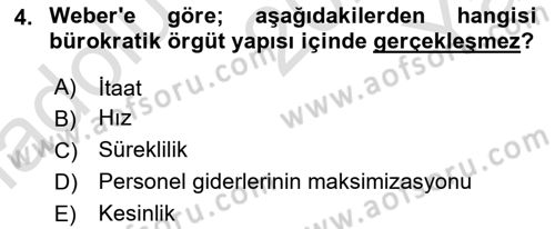 İşletme Yönetimi Dersi 2022 - 2023 Yılı Yaz Okulu Sınav Soruları 4. Soru