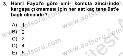 İşletme Yönetimi Dersi 2023 - 2024 Yılı Yaz Okulu Sınav Soruları 3. Soru
