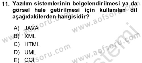 İşletme Bilgi Sistemleri Dersi 2017 - 2018 Yılı (Vize) Ara Sınavı 11. Soru