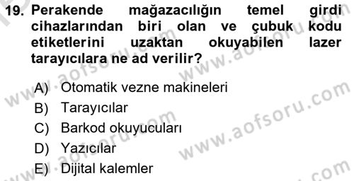 İşletme Bilgi Sistemleri Dersi 2025 - 2026 Yılı (Vize) Ara Sınav Soruları 19. Soru