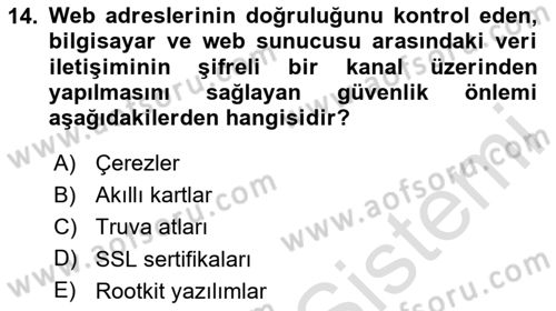 İşletme Bilgi Sistemleri Dersi 2025 - 2026 Yılı (Final) Dönem Sonu Sınav Soruları 14. Soru