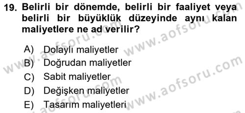 İşletme Bilgi Sistemleri Dersi 2025 - 2026 Yılı (Final) Dönem Sonu Sınav Soruları 19. Soru