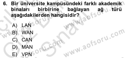 İşletme Bilgi Sistemleri Dersi 2025 - 2026 Yılı (Final) Dönem Sonu Sınav Soruları 6. Soru
