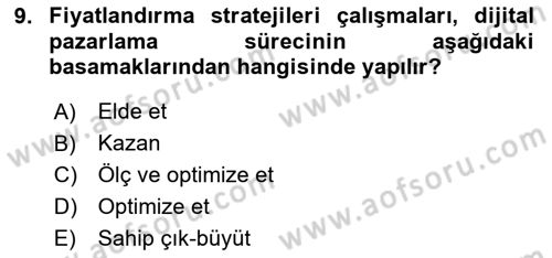 İşletme Bilgi Sistemleri Dersi 2025 - 2026 Yılı (Final) Dönem Sonu Sınav Soruları 9. Soru