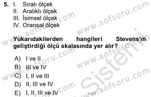 İşletme Bilgi Sistemleri Dersi 2025 - 2026 Yılı Yaz Okulu Sınav Soruları 5. Soru