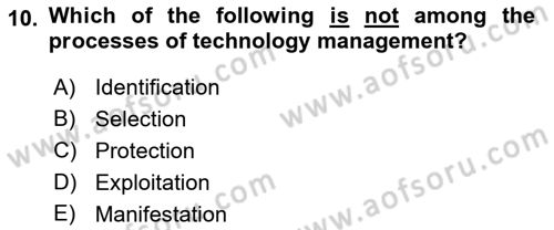 Organization Theory and Design Dersi 2021 - 2022 Yılı (Final) Dönem Sonu Sınav Soruları 10. Soru
