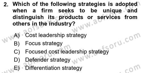 Organization Theory and Design Dersi 2022 - 2023 Yılı (Vize) Ara Sınav Soruları 2. Soru