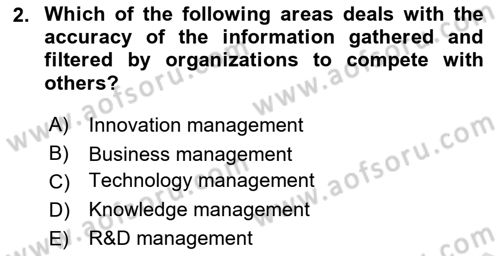 Organization Theory and Design Dersi 2022 - 2023 Yılı (Final) Dönem Sonu Sınav Soruları 2. Soru