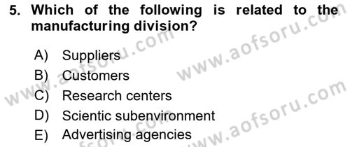 Organization Theory and Design Dersi 2022 - 2023 Yılı (Final) Dönem Sonu Sınav Soruları 5. Soru