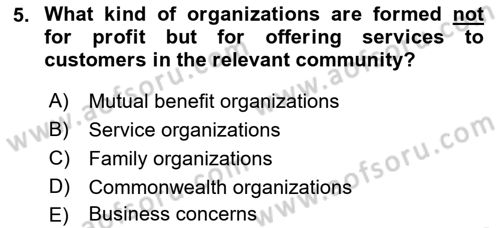 Organization Theory and Design Dersi 2022 - 2023 Yılı Yaz Okulu Sınav Soruları 5. Soru