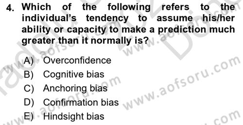 Organization Theory and Design Dersi 2024 - 2025 Yılı (Final) Dönem Sonu Sınav Soruları 4. Soru
