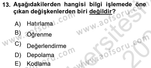 Pazarlamaya Giriş Dersi 2020 - 2021 Yılı Yaz Okulu Sınav Soruları 13. Soru