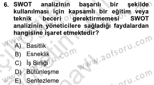 Pazarlamaya Giriş Dersi 2022 - 2023 Yılı Yaz Okulu Sınav Soruları 6. Soru