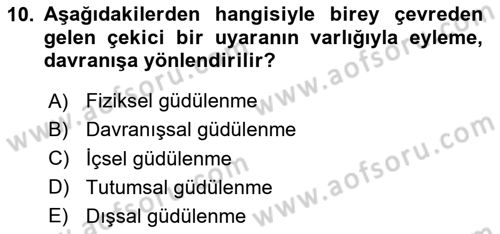Pazarlamaya Giriş Dersi 2023 - 2024 Yılı (Final) Dönem Sonu Sınav Soruları 10. Soru