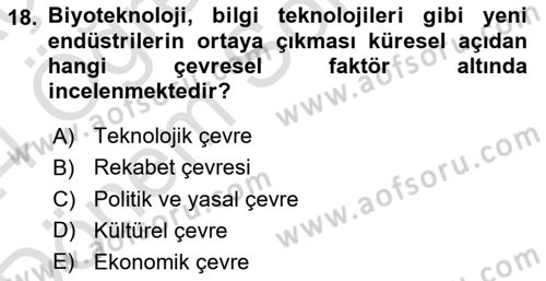 Pazarlamaya Giriş Dersi 2023 - 2024 Yılı (Final) Dönem Sonu Sınav Soruları 18. Soru