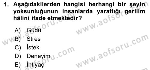 Pazarlamaya Giriş Dersi 2023 - 2024 Yılı Yaz Okulu Sınav Soruları 1. Soru