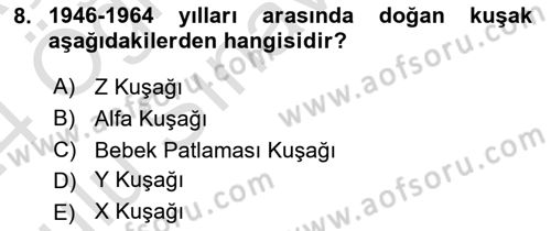 Pazarlamaya Giriş Dersi 2023 - 2024 Yılı Yaz Okulu Sınav Soruları 8. Soru