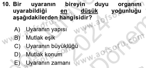 Pazarlamaya Giriş Dersi 2024 - 2025 Yılı (Final) Dönem Sonu Sınav Soruları 10. Soru