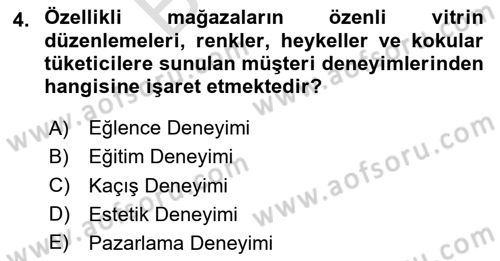 Pazarlamaya Giriş Dersi 2024 - 2025 Yılı (Final) Dönem Sonu Sınav Soruları 4. Soru