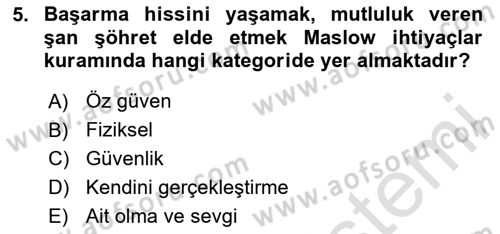 Pazarlamaya Giriş Dersi 2024 - 2025 Yılı (Final) Dönem Sonu Sınav Soruları 5. Soru