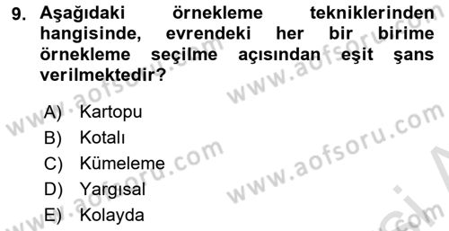 Pazarlamaya Giriş Dersi 2024 - 2025 Yılı (Final) Dönem Sonu Sınav Soruları 9. Soru