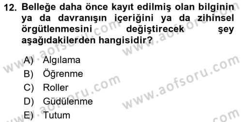 Pazarlamaya Giriş Dersi 2024 - 2025 Yılı Yaz Okulu Sınav Soruları 12. Soru
