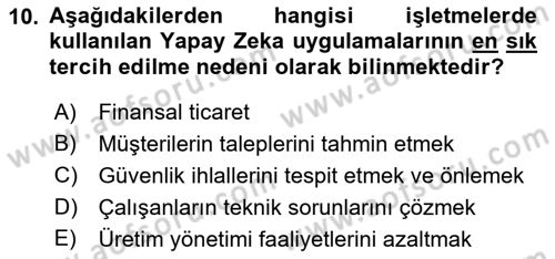 Teknoloji, İnnovasyon Ve Girişimcilik Dersi 2021 - 2022 Yılı (Vize) Ara Sınav Soruları 10. Soru