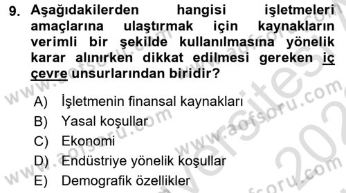 Teknoloji, İnnovasyon Ve Girişimcilik Dersi 2021 - 2022 Yılı (Vize) Ara Sınav Soruları 9. Soru
