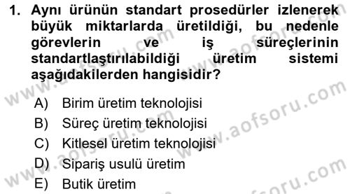 Teknoloji, İnnovasyon Ve Girişimcilik Dersi 2024 - 2025 Yılı (Final) Dönem Sonu Sınav Soruları 1. Soru