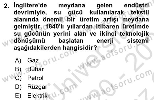 Teknoloji,İnnovasyon Ve Girişimcilik Dersi 2020 - 2021 Yılı Yaz Okulu Sınav Soruları 2. Soru