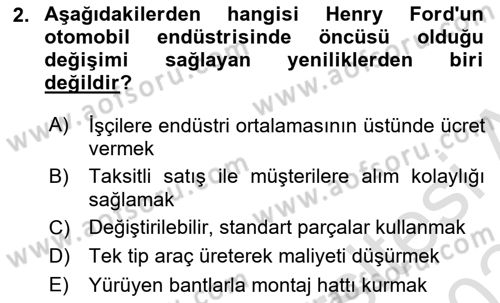 Teknoloji,İnnovasyon Ve Girişimcilik Dersi 2023 - 2024 Yılı (Final) Dönem Sonu Sınav Soruları 2. Soru