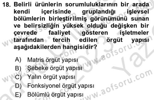 Teknoloji,İnnovasyon Ve Girişimcilik Dersi 2023 - 2024 Yılı Yaz Okulu Sınav Soruları 18. Soru