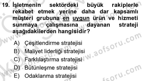 Teknoloji,İnnovasyon Ve Girişimcilik Dersi 2024 - 2025 Yılı Yaz Okulu Sınav Soruları 19. Soru