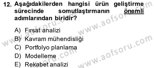 Girişimcilik ve İş Kurma Dersi 2014 - 2015 Yılı Tek Ders Sınav Soruları 12. Soru