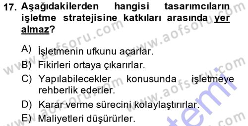 Girişimcilik ve İş Kurma -x Dersi 2014 - 2015 Yılı (Vize) Ara Sınav Soruları 17. Soru