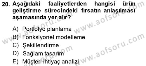 Girişimcilik ve İş Kurma -x Dersi 2014 - 2015 Yılı (Vize) Ara Sınav Soruları 20. Soru