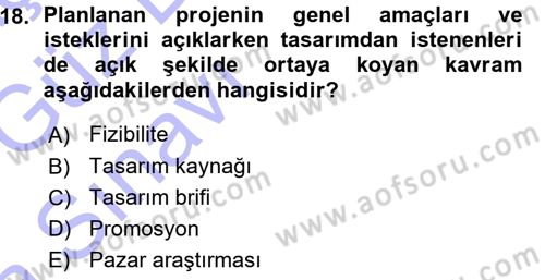 Girişimcilik ve İş Kurma -x Dersi 2015 - 2016 Yılı (Vize) Ara Sınav Soruları 18. Soru
